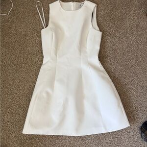 Gianni Bini White Sleeveless A-Line Mini Dress